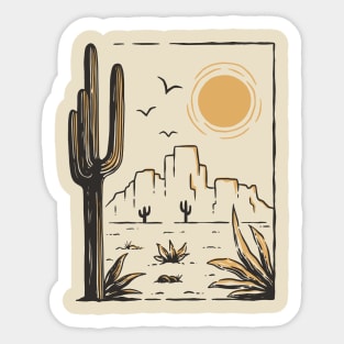 Sunny Desert Sticker
